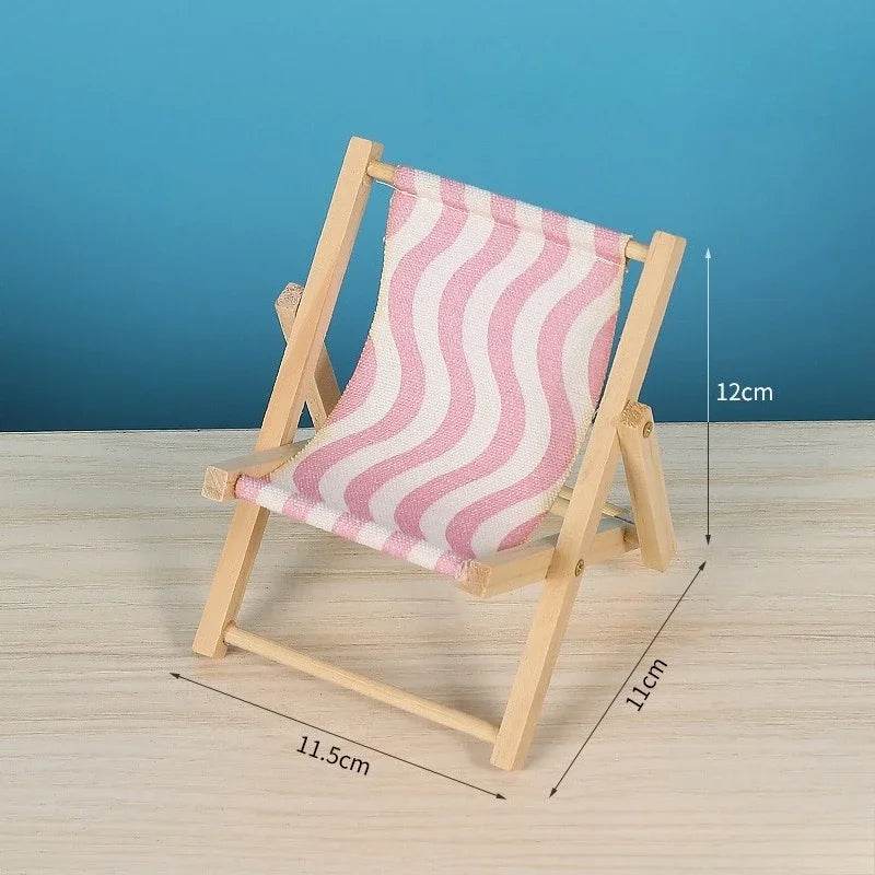 Deluxe Doll Chair Accessory Wooden Beach Recliner For Dolls - ToylandEU