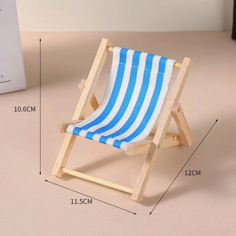 Deluxe Doll Chair Accessory Wooden Beach Recliner For Dolls - ToylandEU
