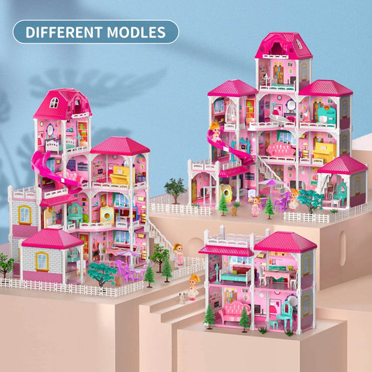 Deluxe Doll House With 12 Rooms For Girls Aged 3 To 8 - ToylandEU