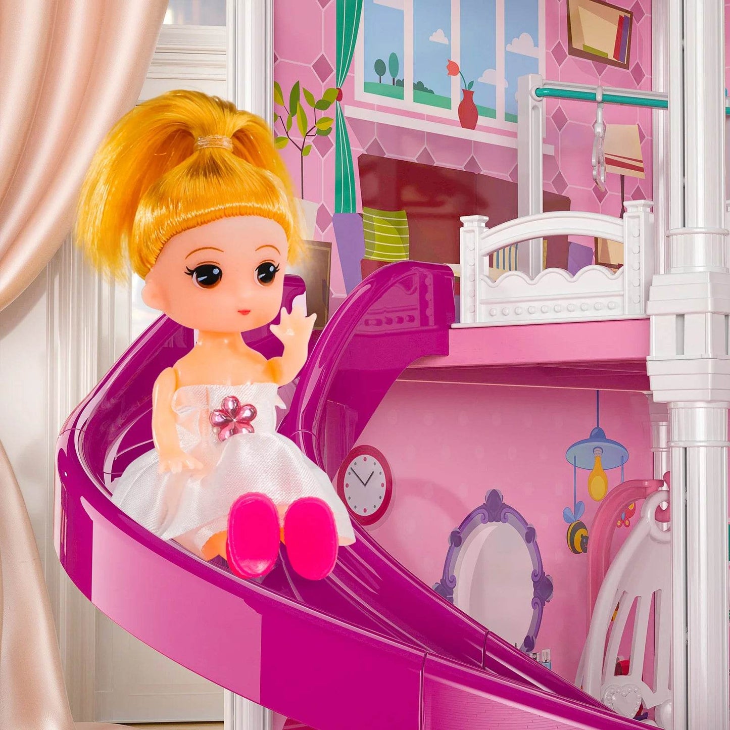 Deluxe Doll House With 12 Rooms For Girls Aged 3 To 8 - ToylandEU