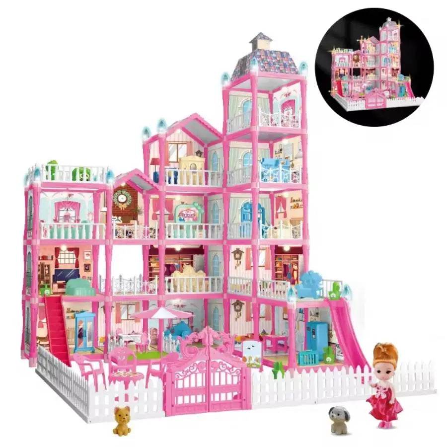 Deluxe Doll House With Lighted Furniture For Little Girls - ToylandEU