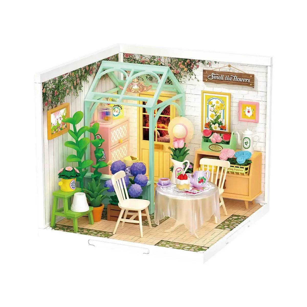 Deluxe Dollhouse Kit Enchanting Tea Garden For All Ages - ToylandEU