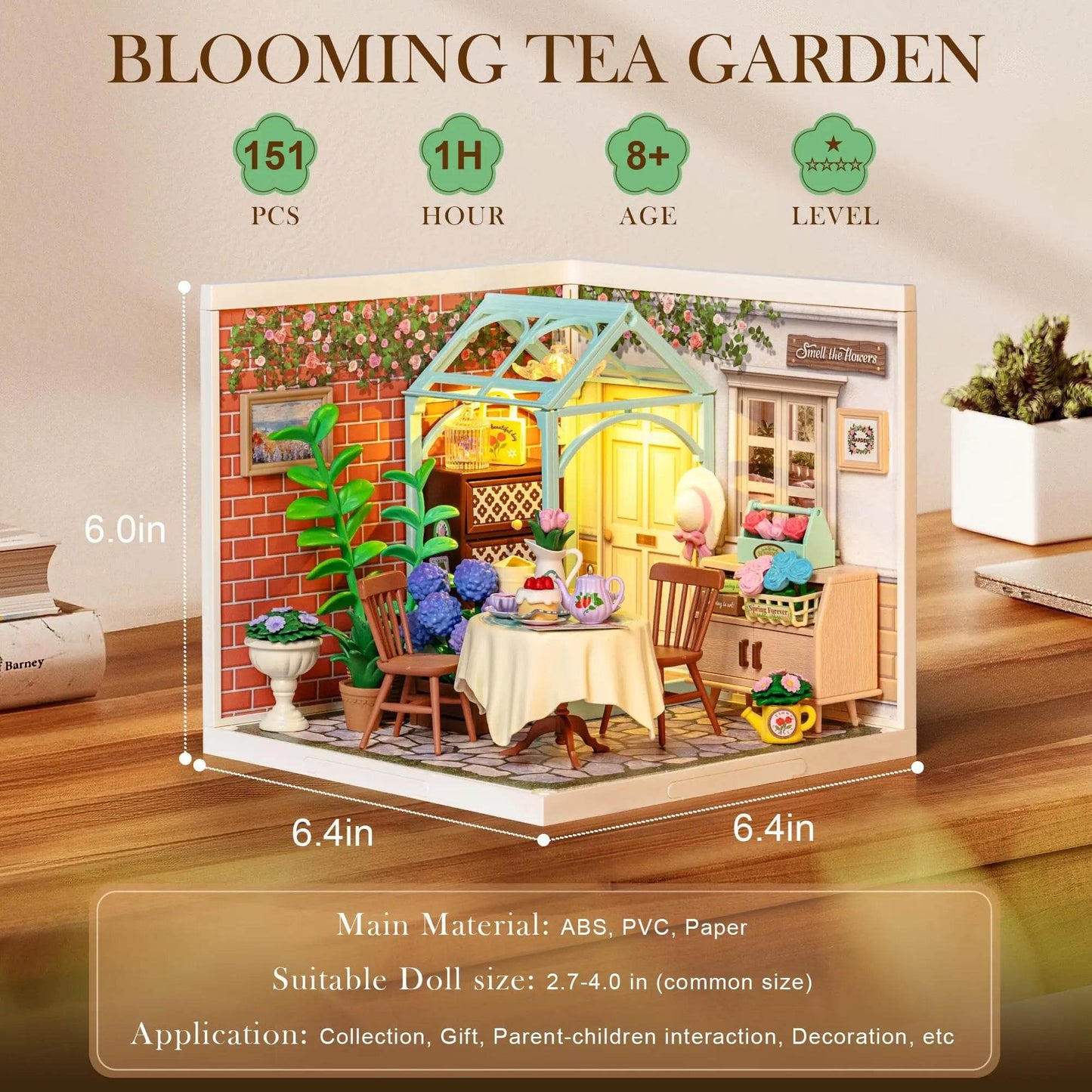 Deluxe Dollhouse Kit Enchanting Tea Garden For All Ages - ToylandEU