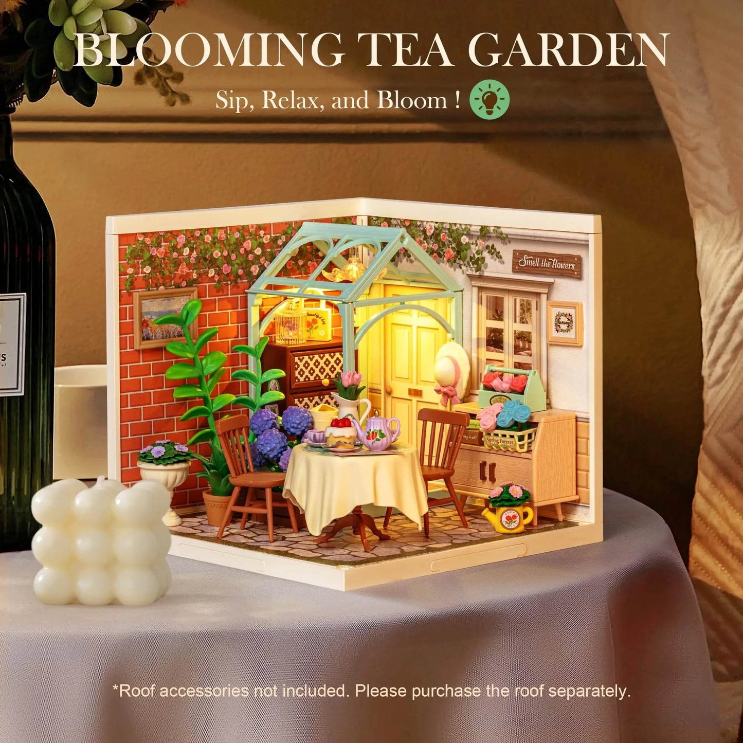 Deluxe Dollhouse Kit Enchanting Tea Garden For All Ages - ToylandEU