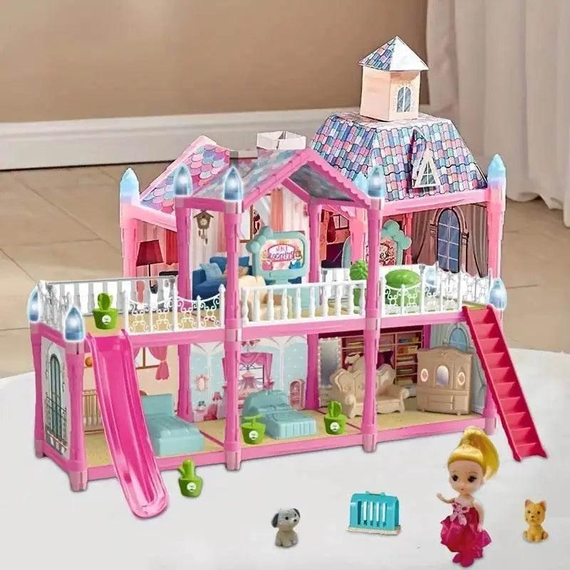  Deluxe Dollhouse Villa 3 Level Furniture Set Toyland EU -  ToylandEU™