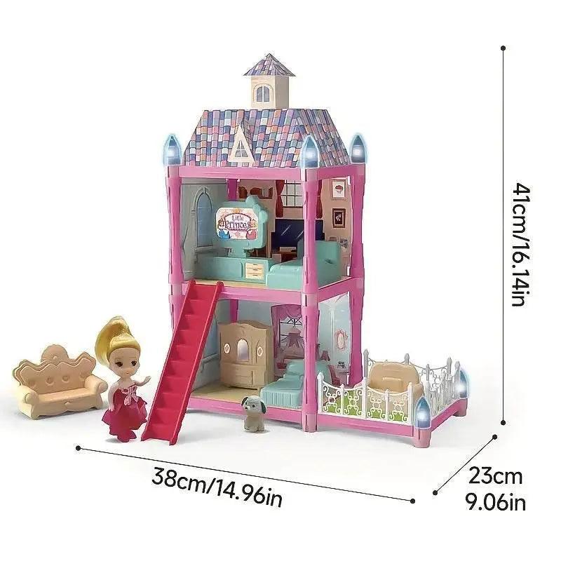  Deluxe Dollhouse Villa 3 Level Furniture Set Toyland EU -  ToylandEU™