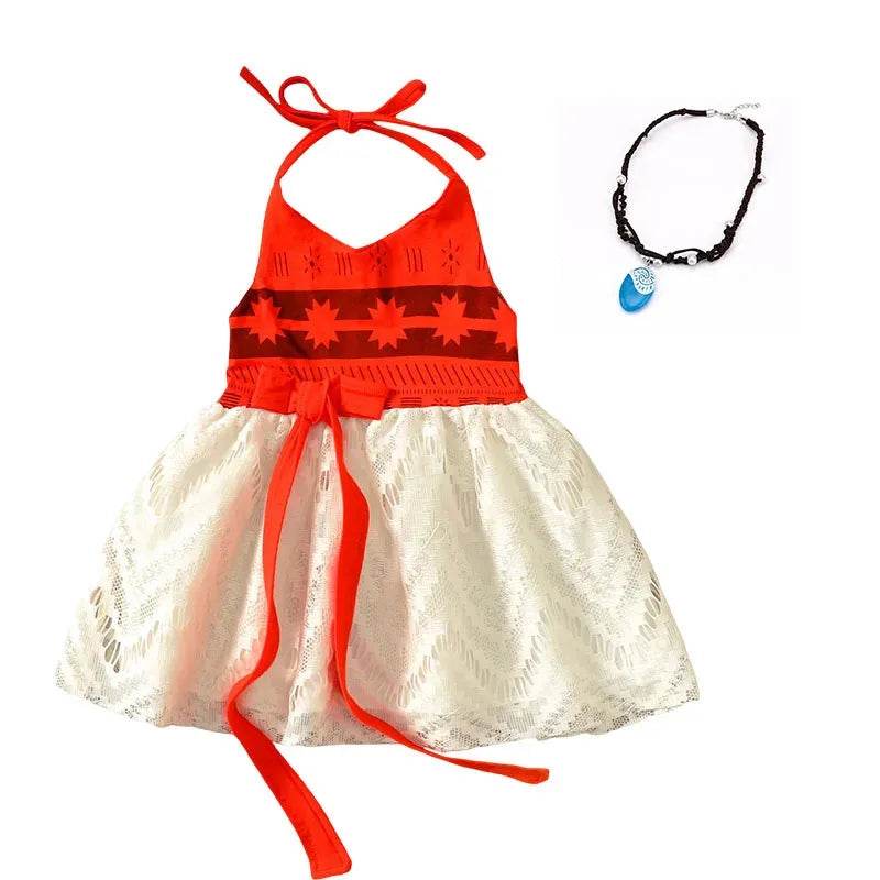 Deluxe Dress Two Piece Moana Costume For Girls 4 To 6 Party - ToylandEU