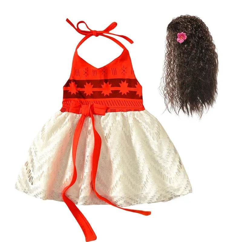 Deluxe Dress Two Piece Moana Costume For Girls 4 To 6 Party - ToylandEU