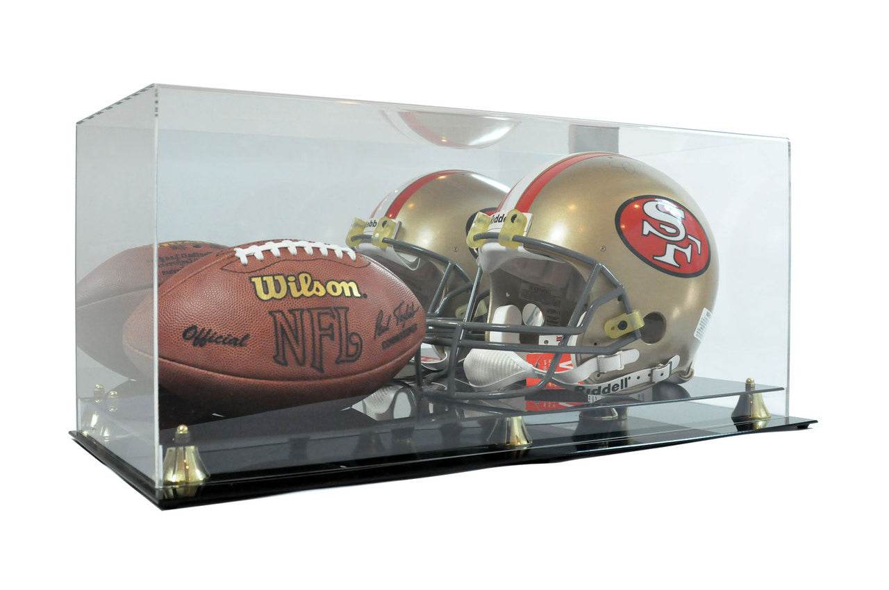 Deluxe Football And Helmet Display Case In Clear Acrylic - ToylandEU