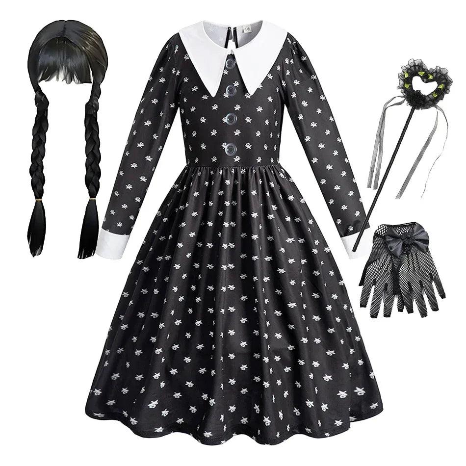 Deluxe Girls Dress Patchwork Witch Theme For Halloween Cosplay - ToylandEU