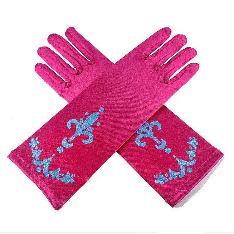 Deluxe Girls Gloves Snowflake Printed Full Finger Stage - ToylandEU