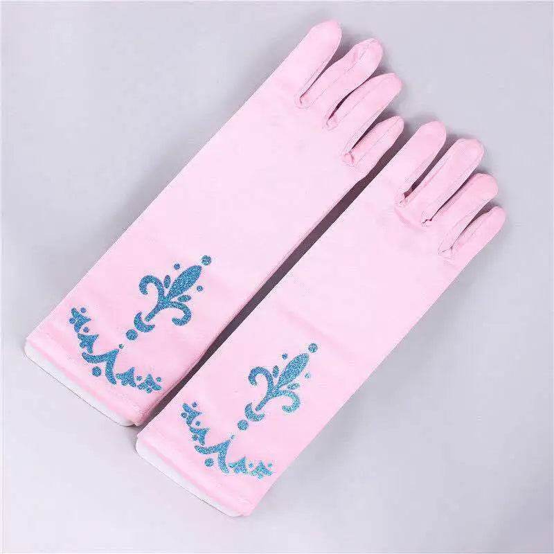 Deluxe Girls Gloves Snowflake Printed Full Finger Stage - ToylandEU