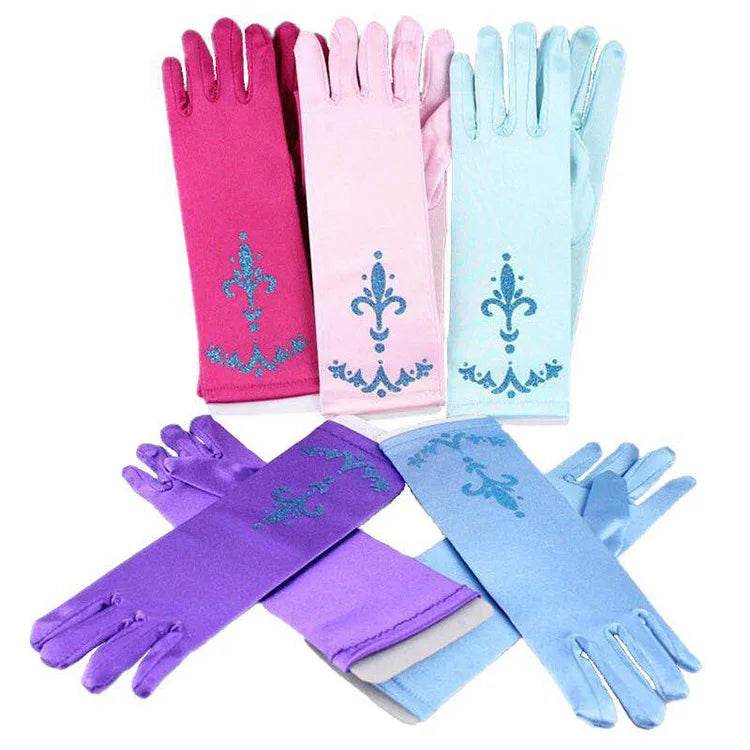 Deluxe Girls Gloves Snowflake Printed Full Finger Stage - ToylandEU