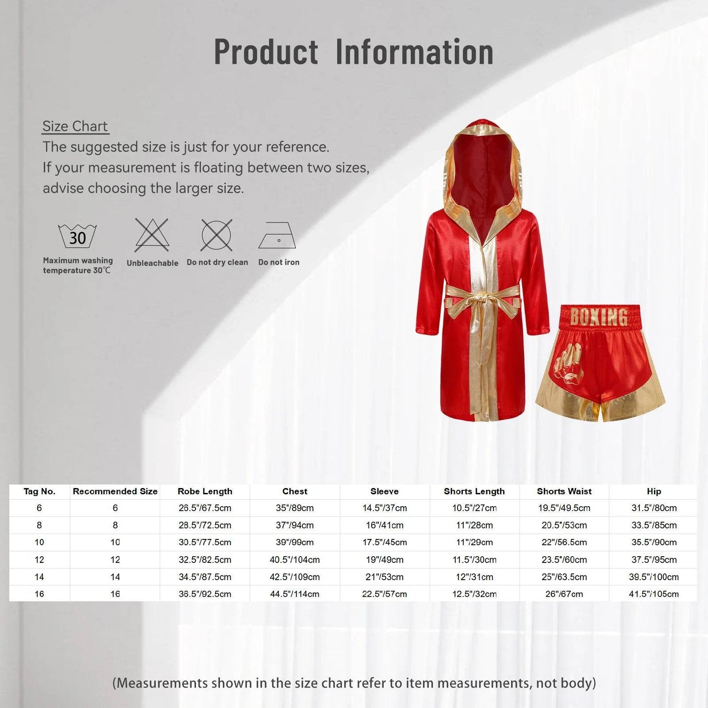 Deluxe Kids Boxing Robe Belted Hooded Metallic For Halloween - ToylandEU