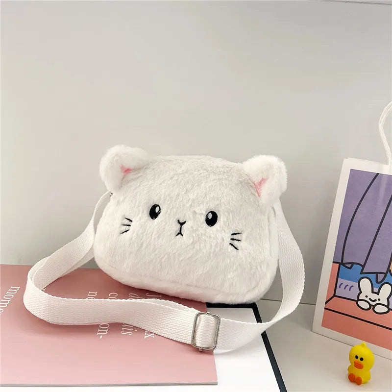 Deluxe Kids Messenger Bag Kawaii Cartoon Cat Plush Design With High Capacity For Girls Outdoor Adventures - ToylandEU