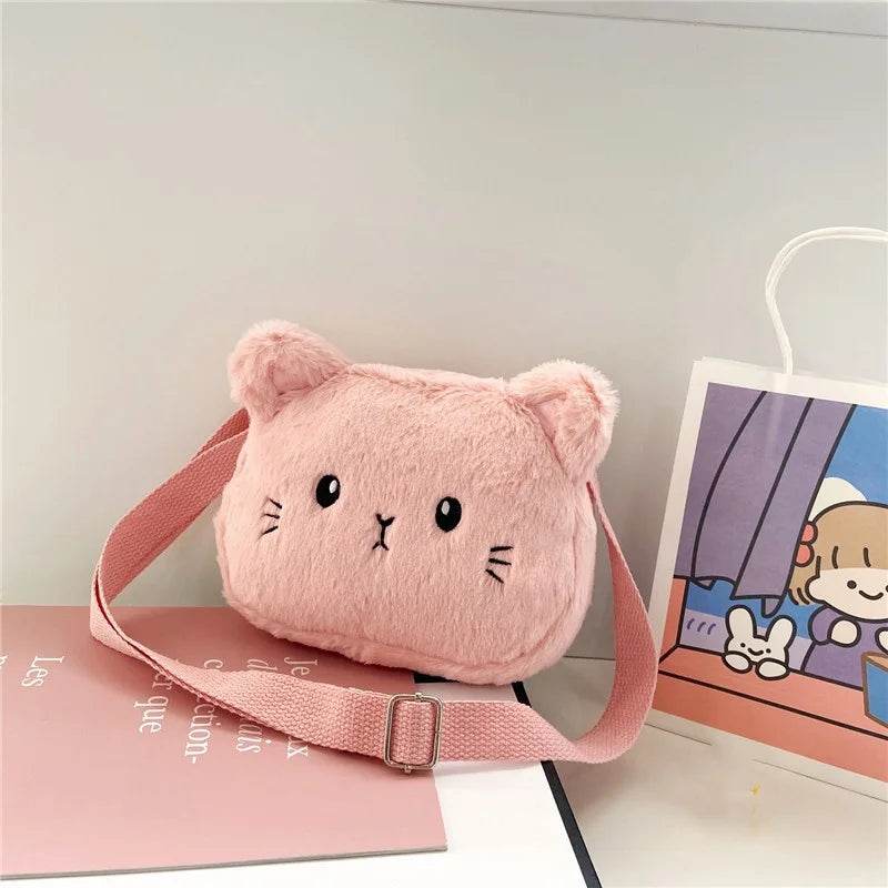 Deluxe Kids Messenger Bag Kawaii Cartoon Cat Plush Design With High Capacity For Girls Outdoor Adventures - ToylandEU