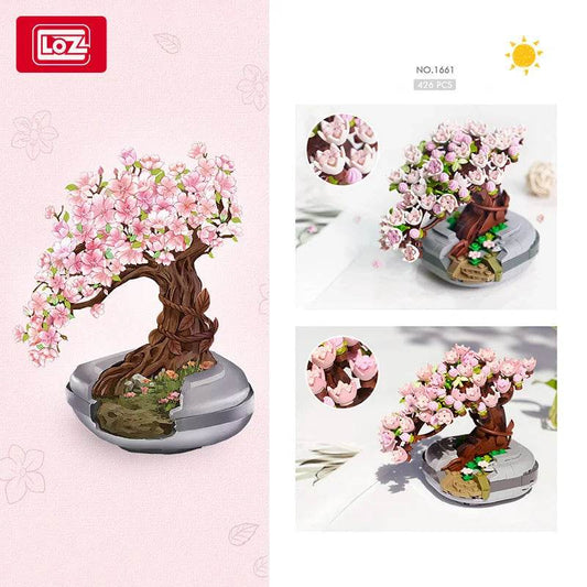 Deluxe Lego Compatible Blocks Potted Cherry Tree For Girls - ToylandEU