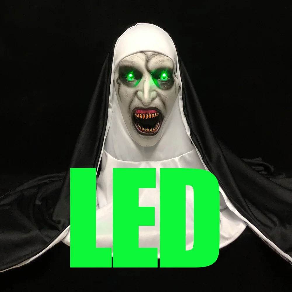 Deluxe Masks Led Light Nun Mask For Halloween Cosplay Unisex - ToylandEU