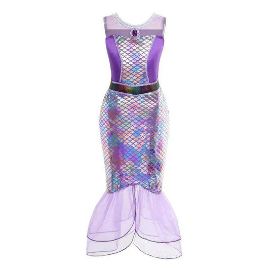 Deluxe Mermaid Costume Dress Ankle Length For Girls Party - ToylandEU