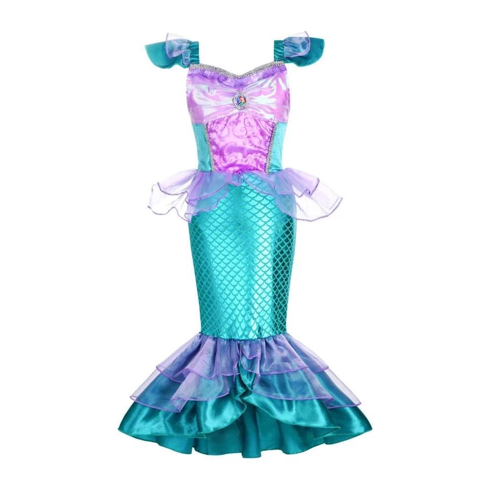 Deluxe Mermaid Costume For Girls Ankle Length Party - ToylandEU