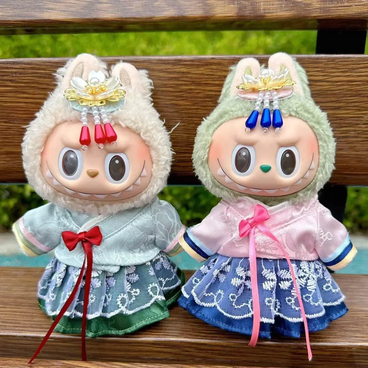 Deluxe Plush Doll Clothes Hanbok Dress For Labubu Dolls - ToylandEU
