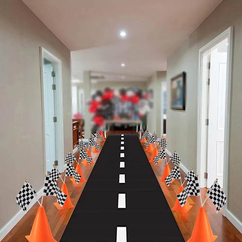 Deluxe Race Car Party Decor Mini Traffic Cones Flag Kids - ToylandEU