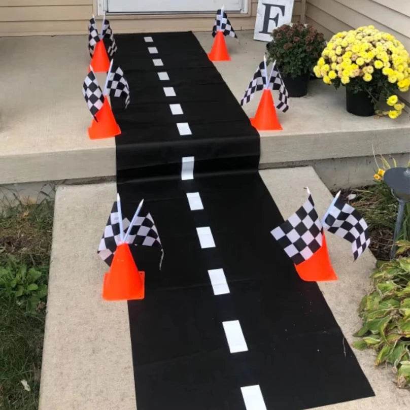 Deluxe Race Car Party Decor Mini Traffic Cones Flag Kids - ToylandEU
