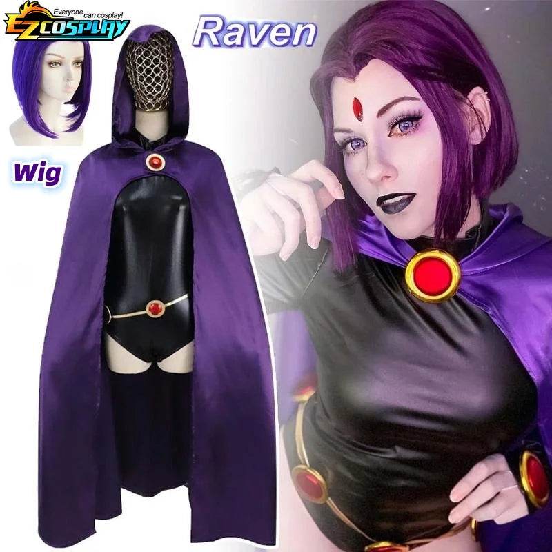 Deluxe Raven Cosplay Costume Jumpsuit Cloak Belt For Women - ToylandEU