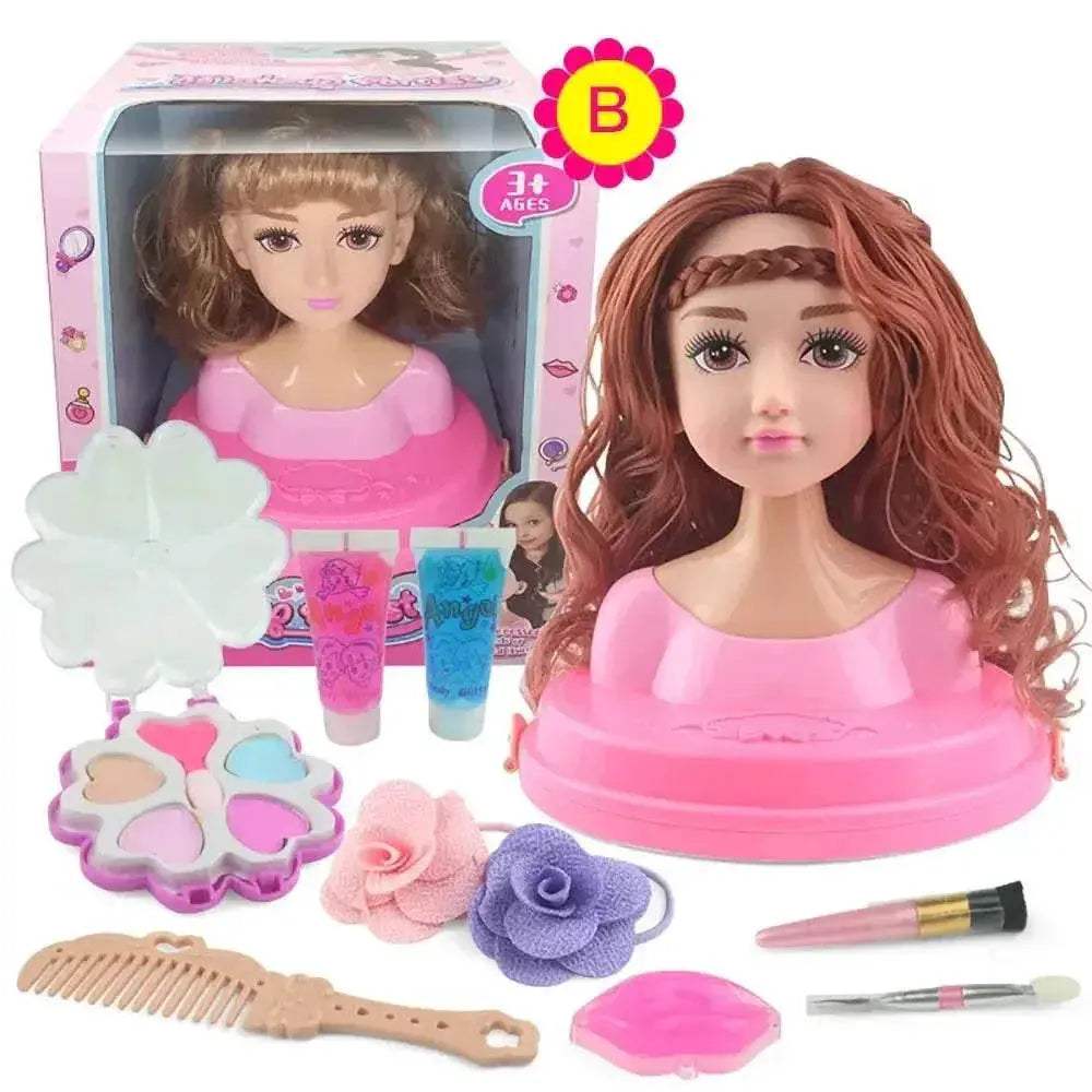 Deluxe Styling Head Makeup Set with Comb for Creative Pretend Play for Little Girls - ToylandEU