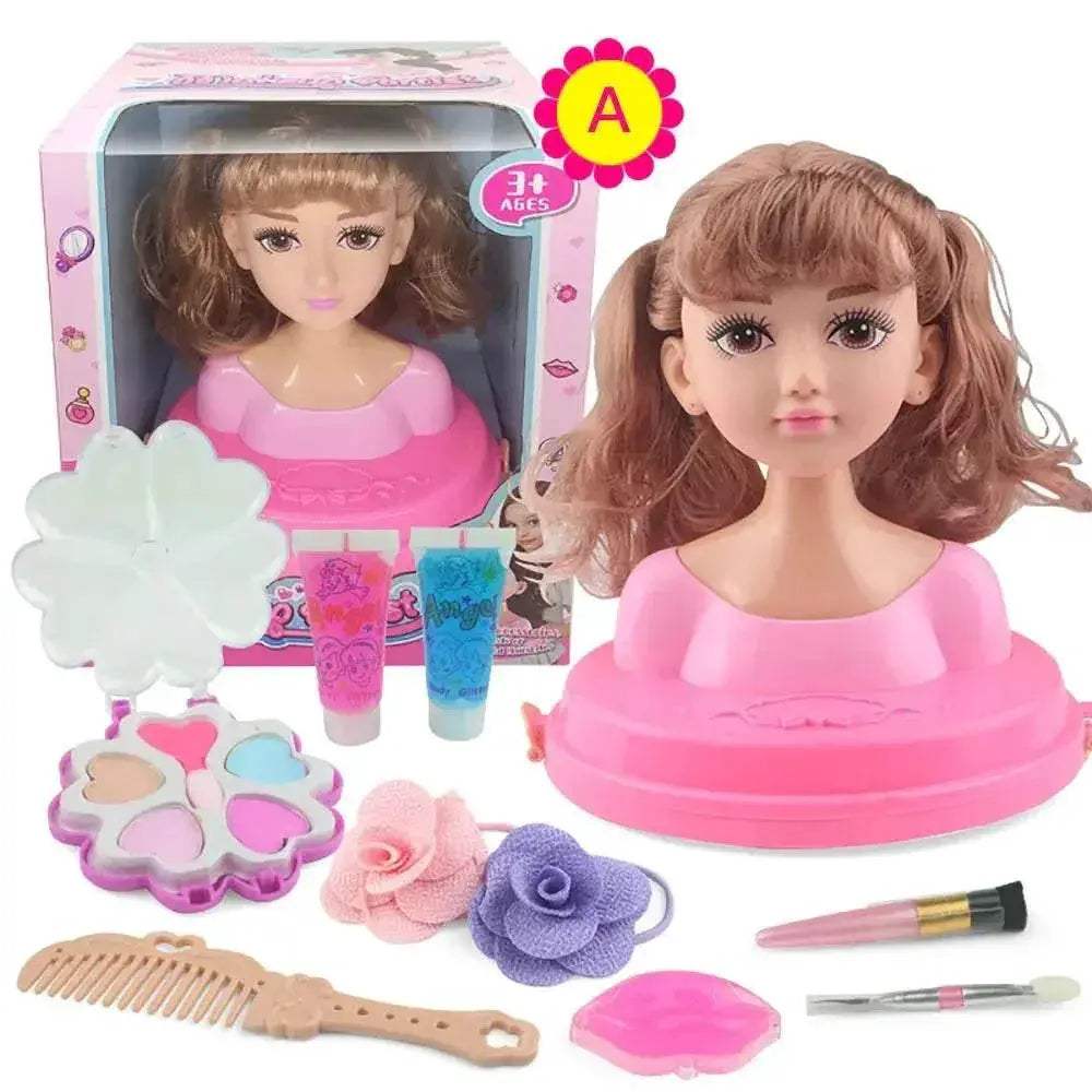 Deluxe Styling Head Makeup Set with Comb for Creative Pretend Play for Little Girls - ToylandEU