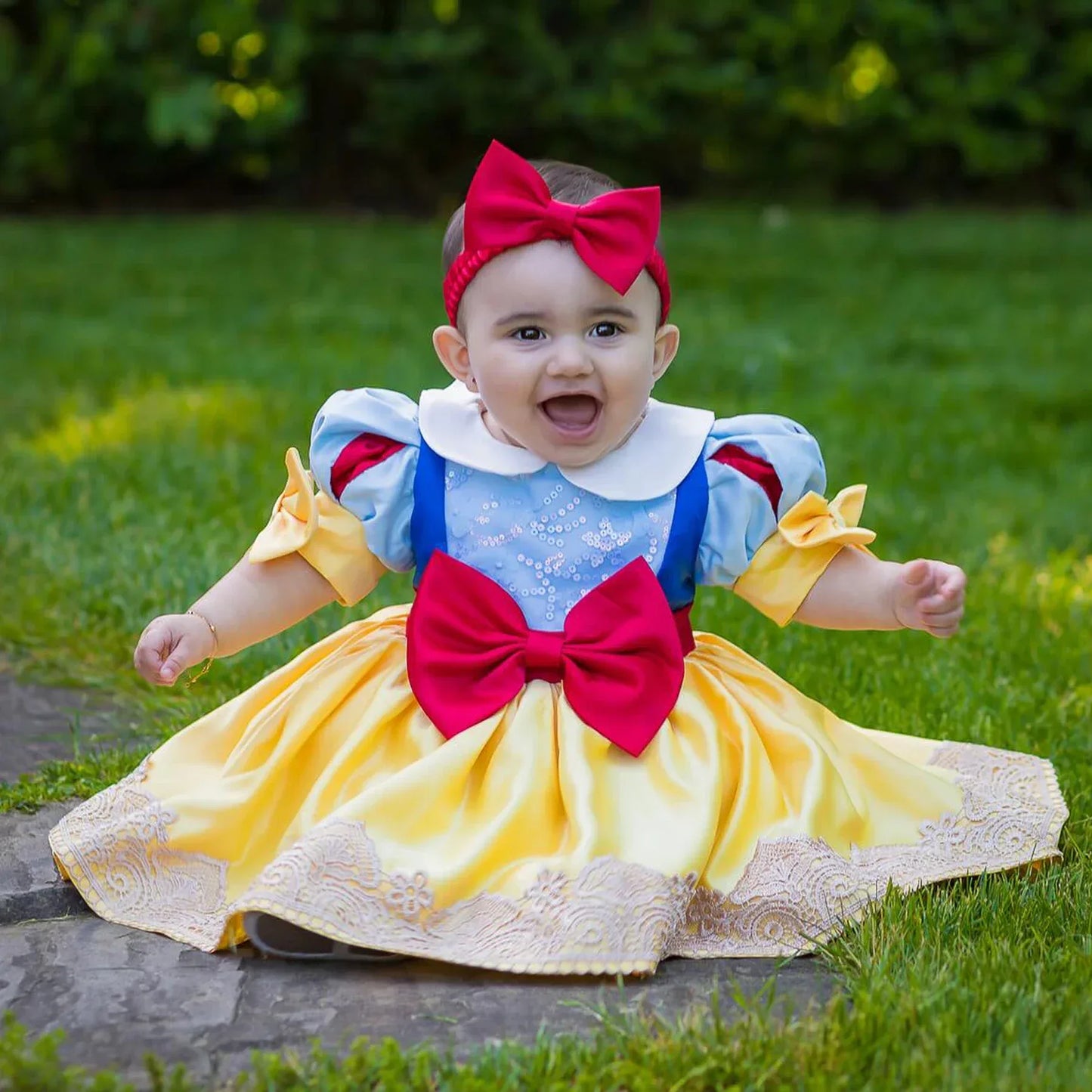 Deluxe Toddler Snow White Princess Costume With Headband For Girls - ToylandEU