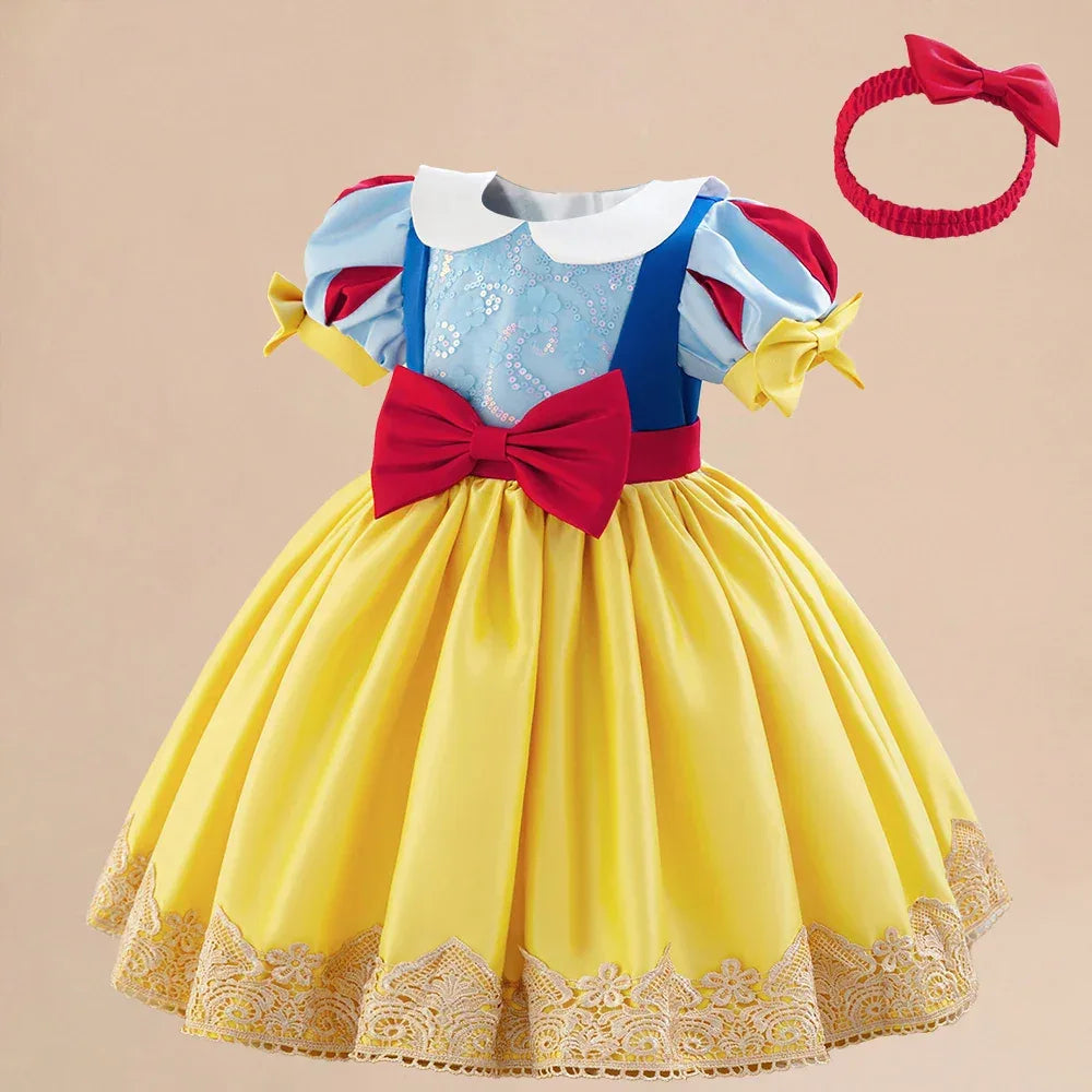 Deluxe Toddler Snow White Princess Costume With Headband For Girls - ToylandEU