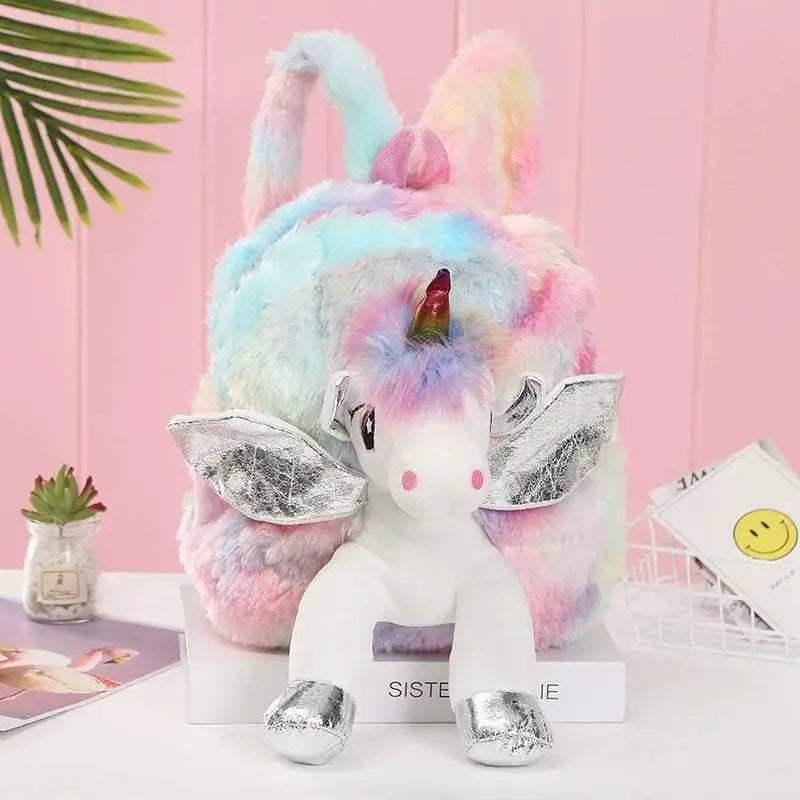  Deluxe Unicorn Backpack 3D Fur Design Toyland EU -  ToylandEU™