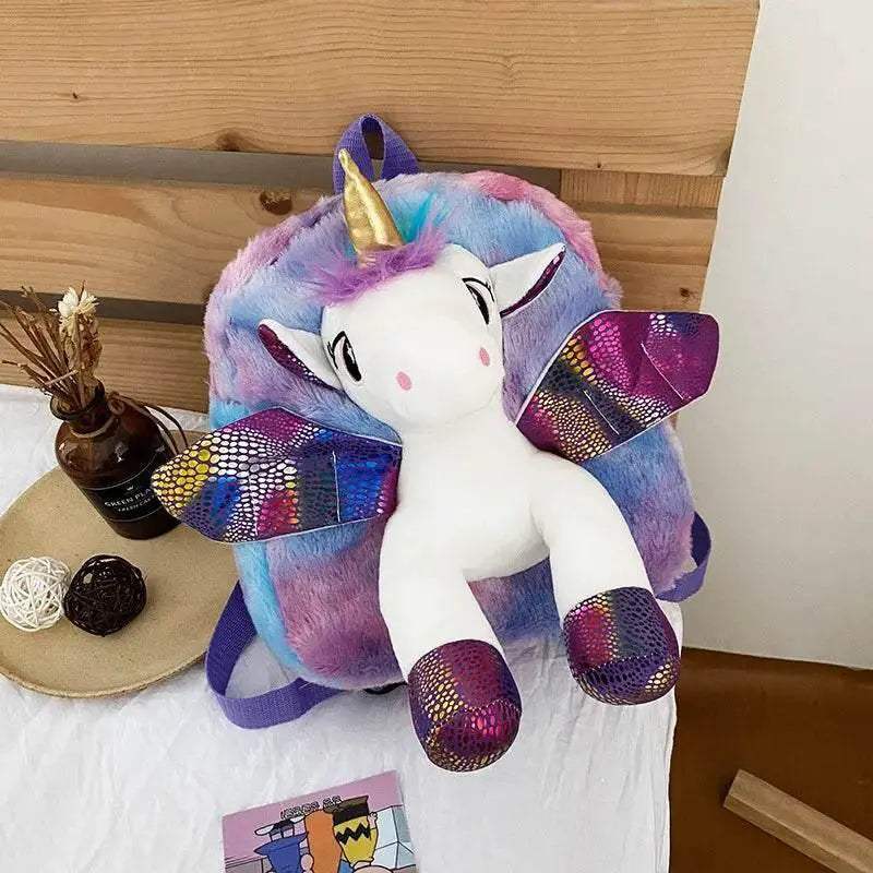  Deluxe Unicorn Backpack 3D Fur Design Toyland EU -  ToylandEU™