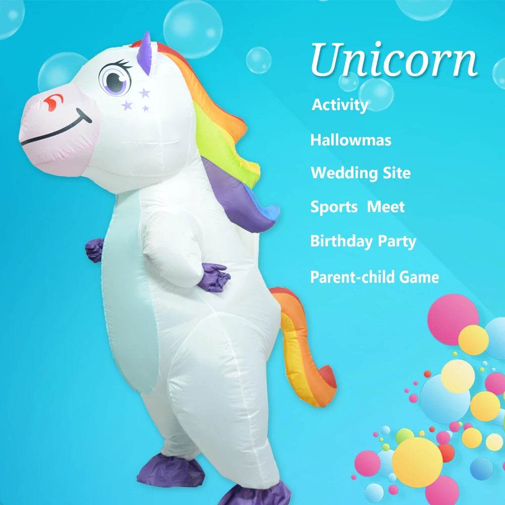 Deluxe Unicorn Costume Inflatable For Adults And Kids Party - ToylandEU