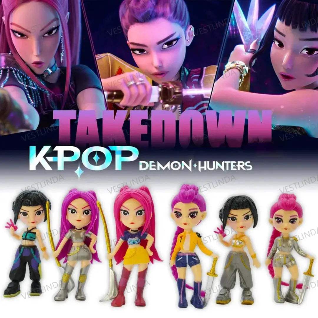 Demon Hunter Action Figures Anime Collectibles Set Rumi Mira Zoey - ToylandEU