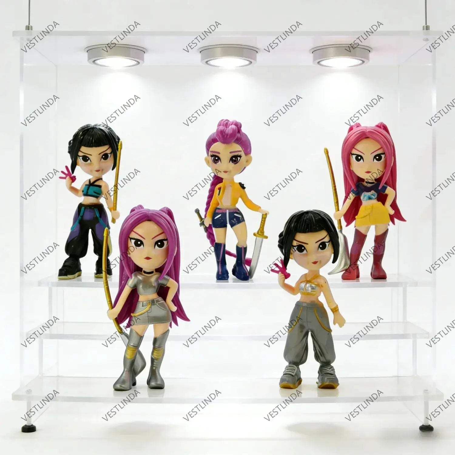 Demon Hunter Action Figures Anime Collectibles Set Rumi Mira Zoey - ToylandEU