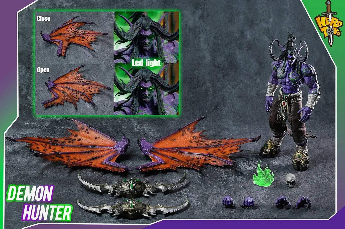 Demon Hunter Illidan 1 Tenth Scale Action Figure Collectible - ToylandEU