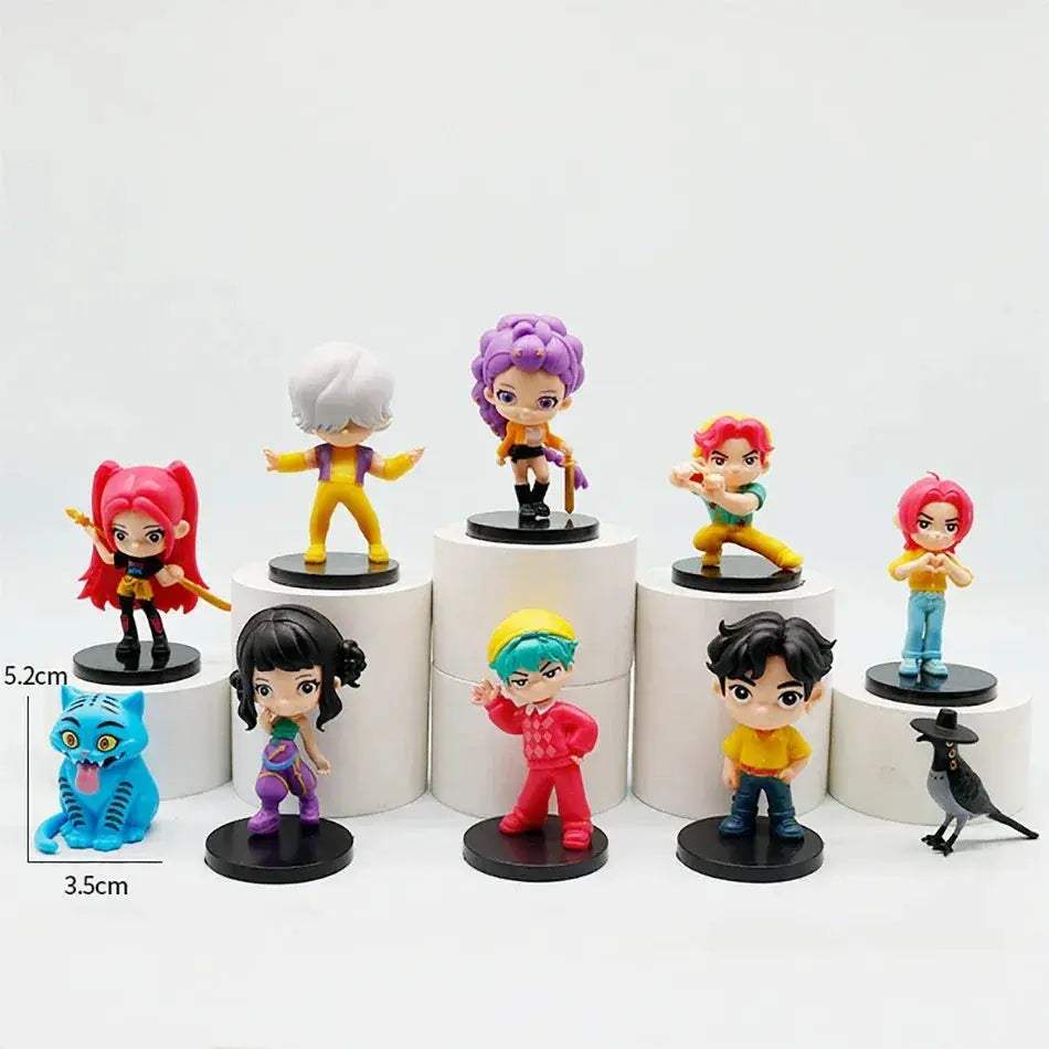 Demon Hunters Action Figures Set PVC Movable Joints 10 Pieces - ToylandEU