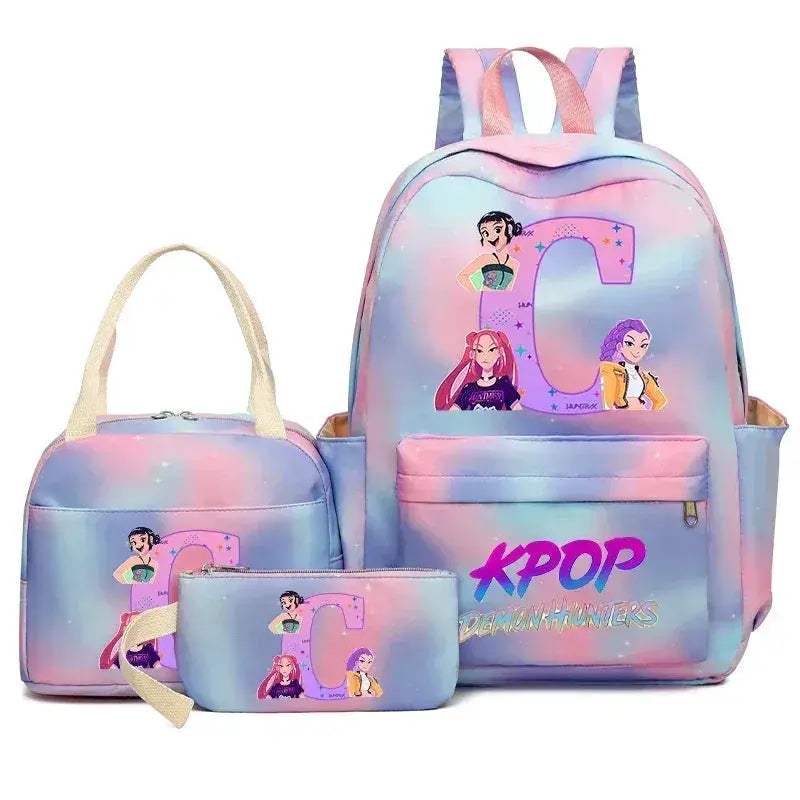 Demon Hunters Durable Nylon Backpack Set With Lunch Bag - ToylandEU
