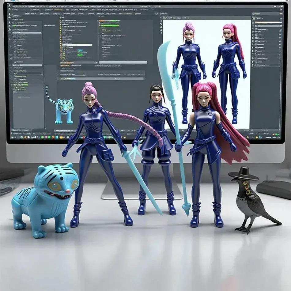 Demon Hunters Figure Model Desk Decor Collectible Gift - ToylandEU