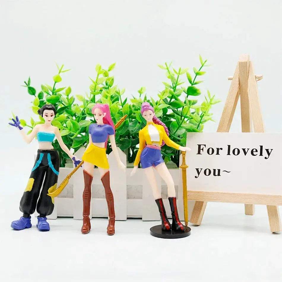 Demon Hunters Kpop Anime Figurine Set For Desk Decor - ToylandEU