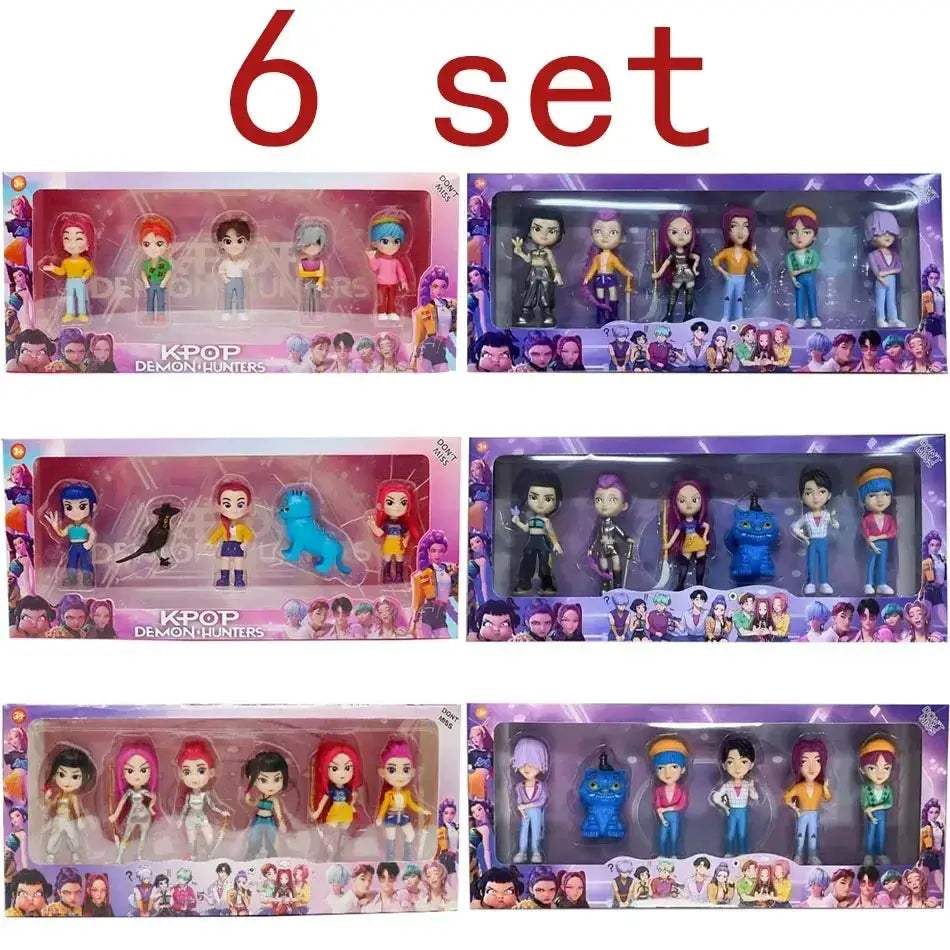 Demon Hunters PVC Figure Set Rumi Zoe Mira Desktop Collectible - ToylandEU
