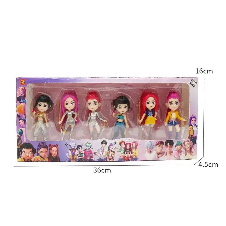 Demon Hunters PVC Figure Set Rumi Zoe Mira Desktop Collectible - ToylandEU