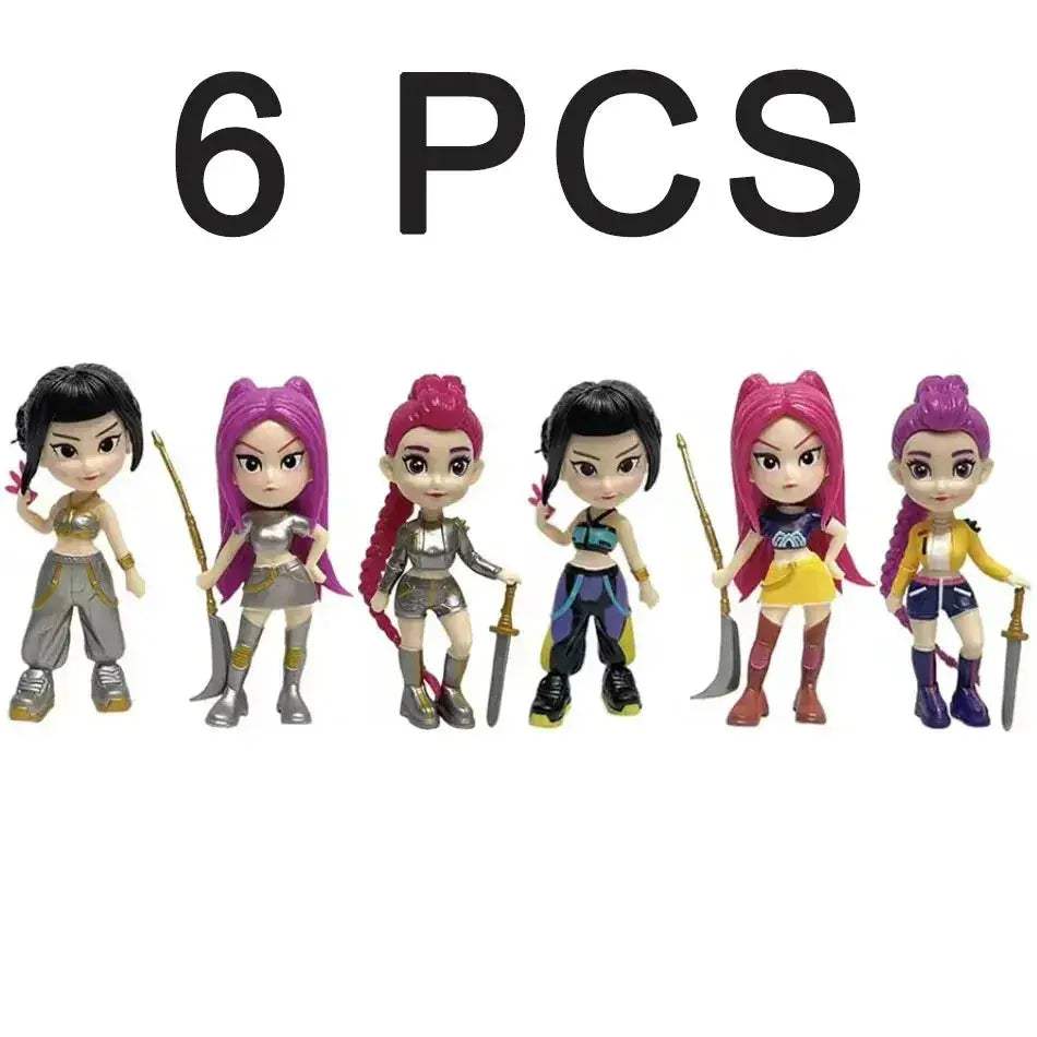 Demon Hunters PVC Figure Set Rumi Zoe Mira Desktop Collectible - ToylandEU