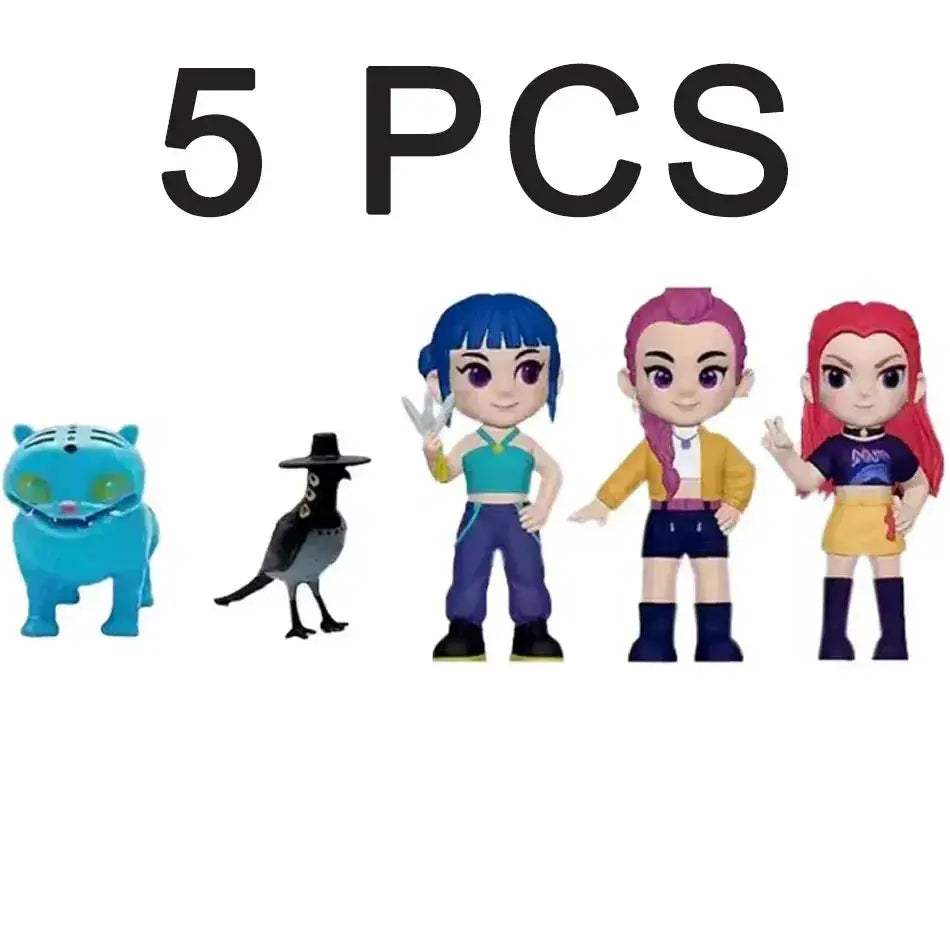 Demon Hunters PVC Figure Set Rumi Zoe Mira Desktop Collectible - ToylandEU