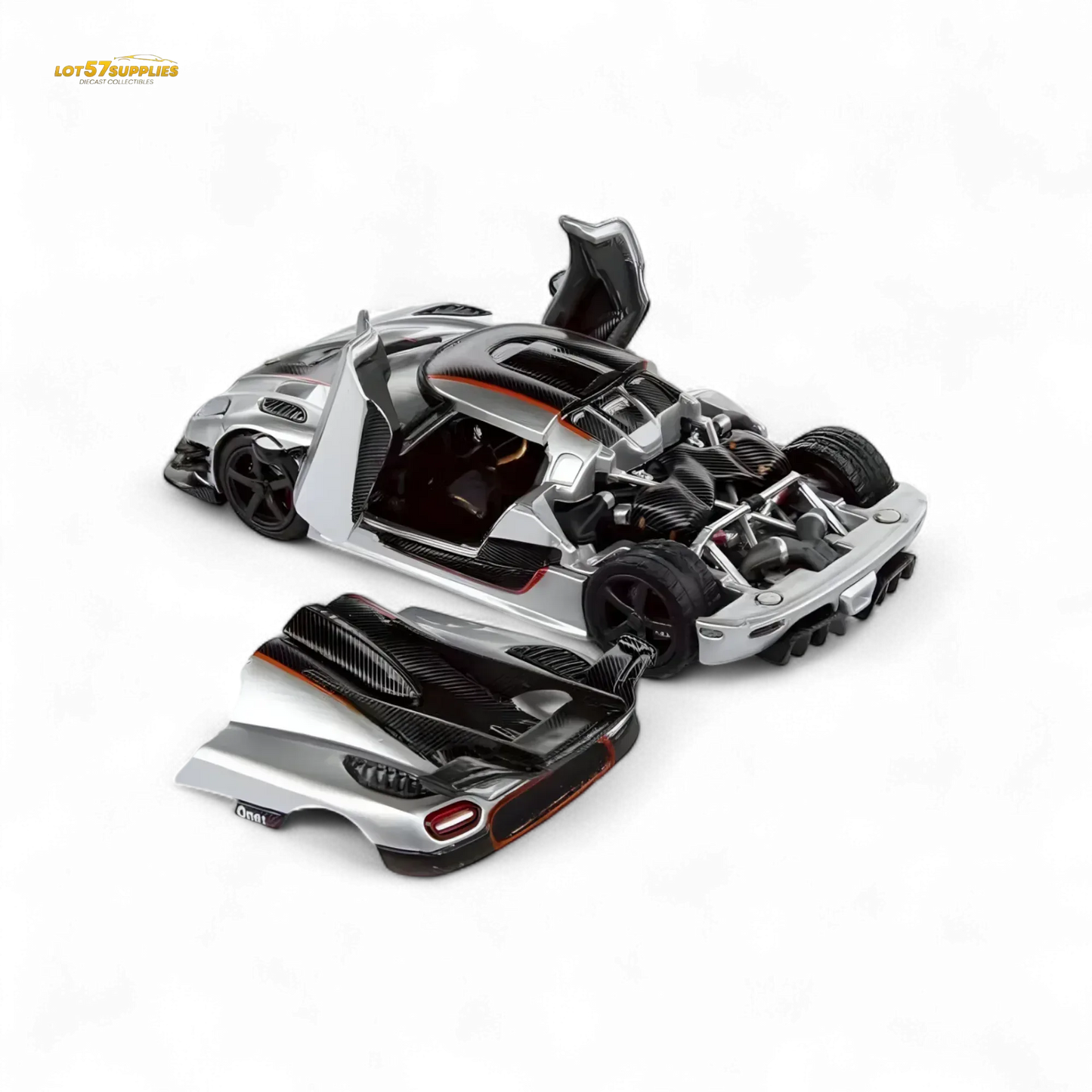 DEMON KING Koenigsegg ONE:1 - Silver 1:64 - ToylandEU