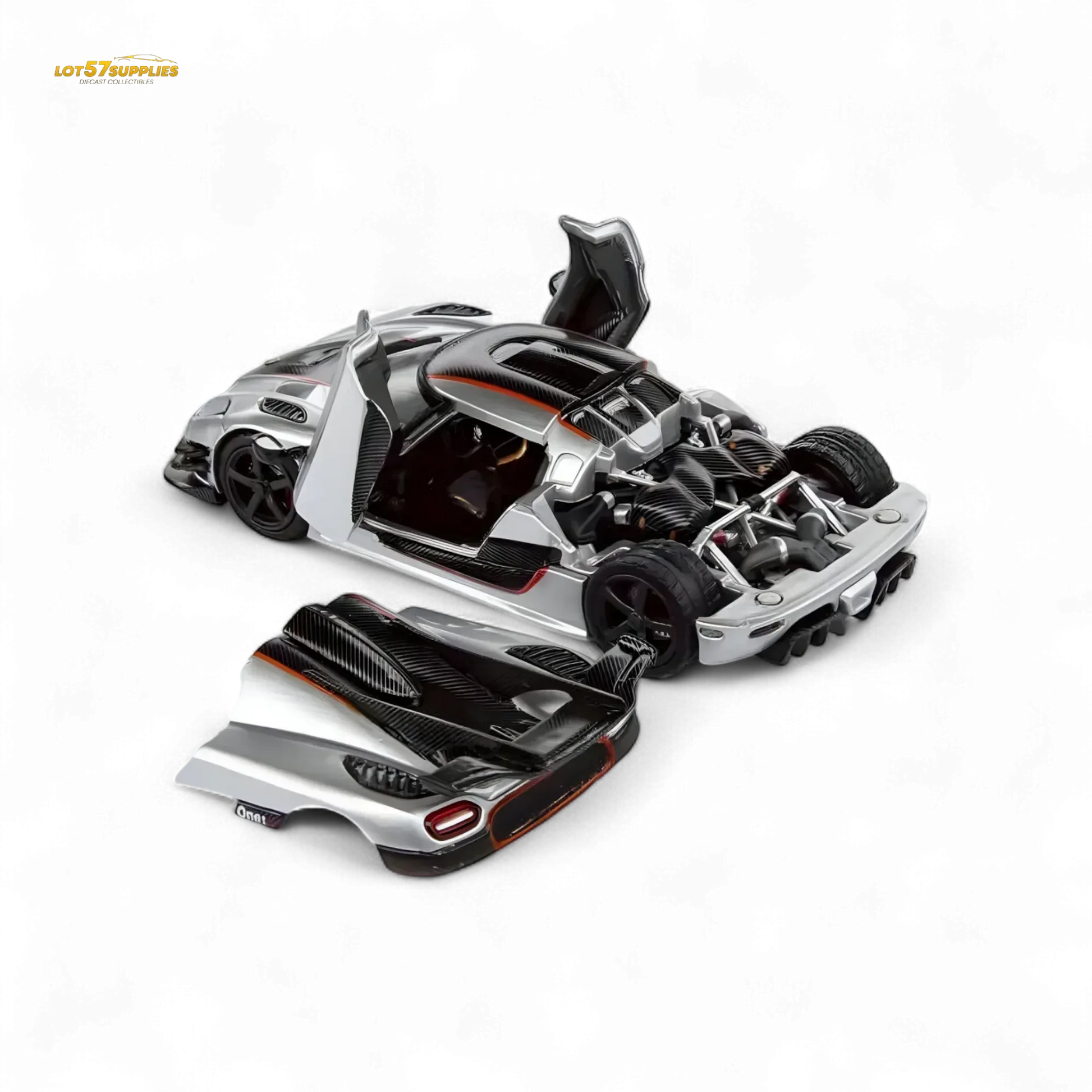 DEMON KING Koenigsegg ONE:1 - Silver 1:64 - ToylandEU