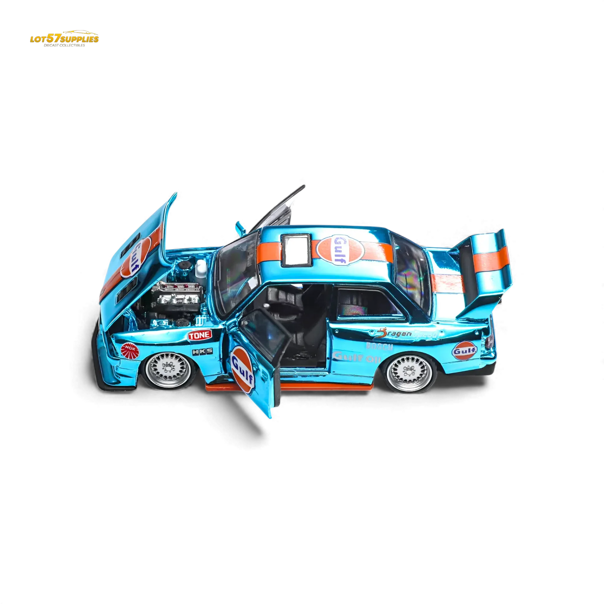 Demon King Auto BMW E30 Gulf Diecast Scale 1 To 64 With Opening Hood - ToylandEU