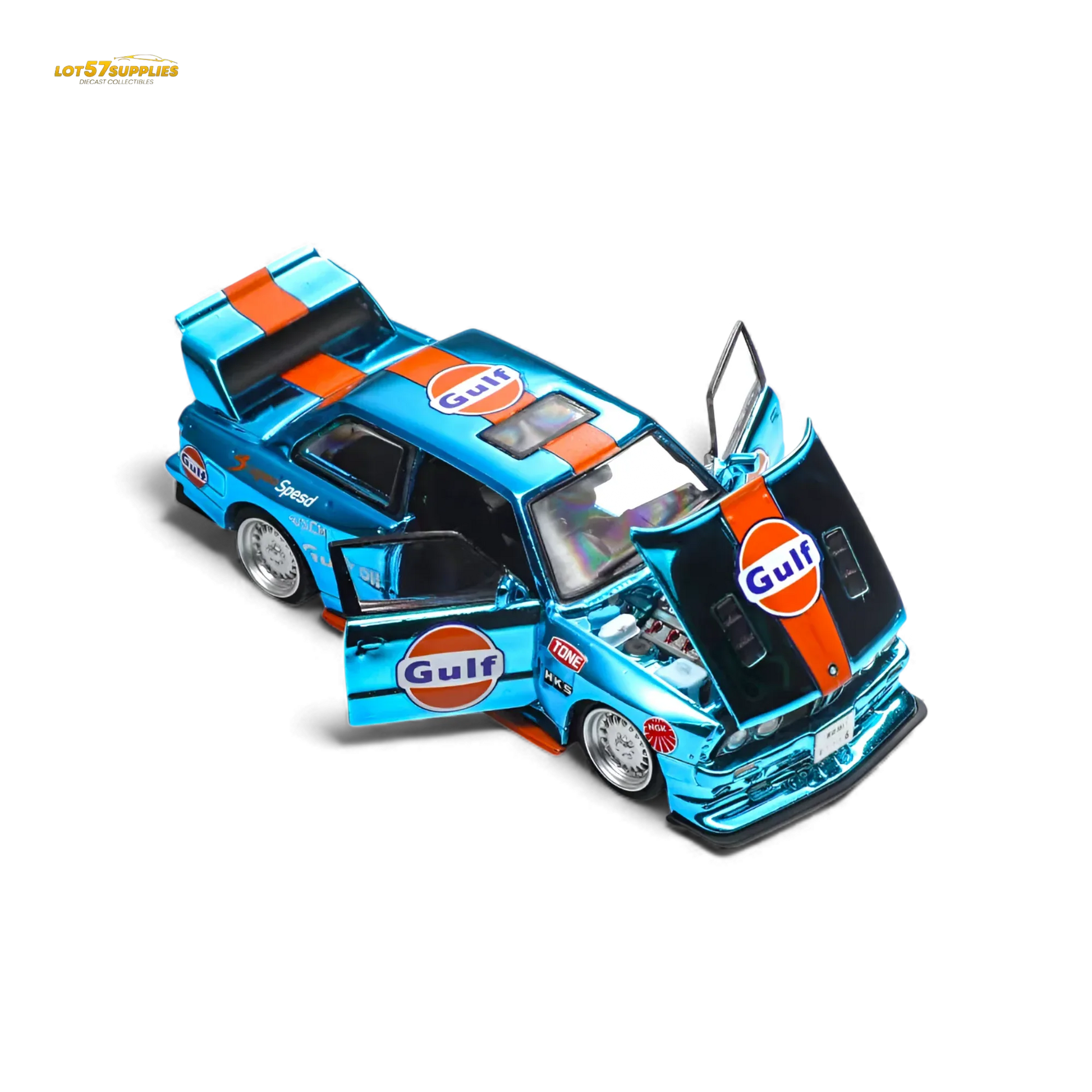 Demon King Auto BMW E30 Gulf Diecast Scale 1 To 64 With Opening Hood - ToylandEU